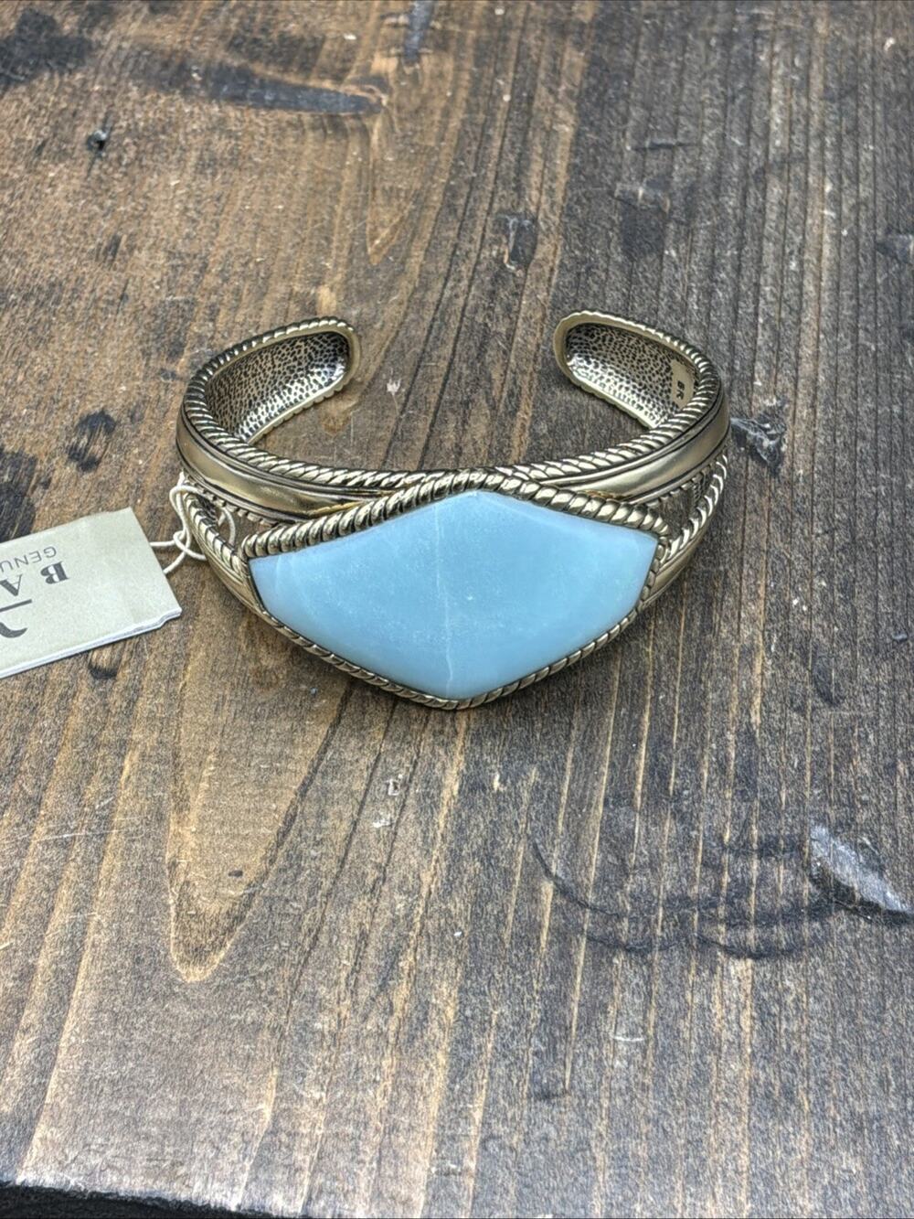 Barse Seychelles Cuff Bracelet-Amazonite- Bronze- NWT